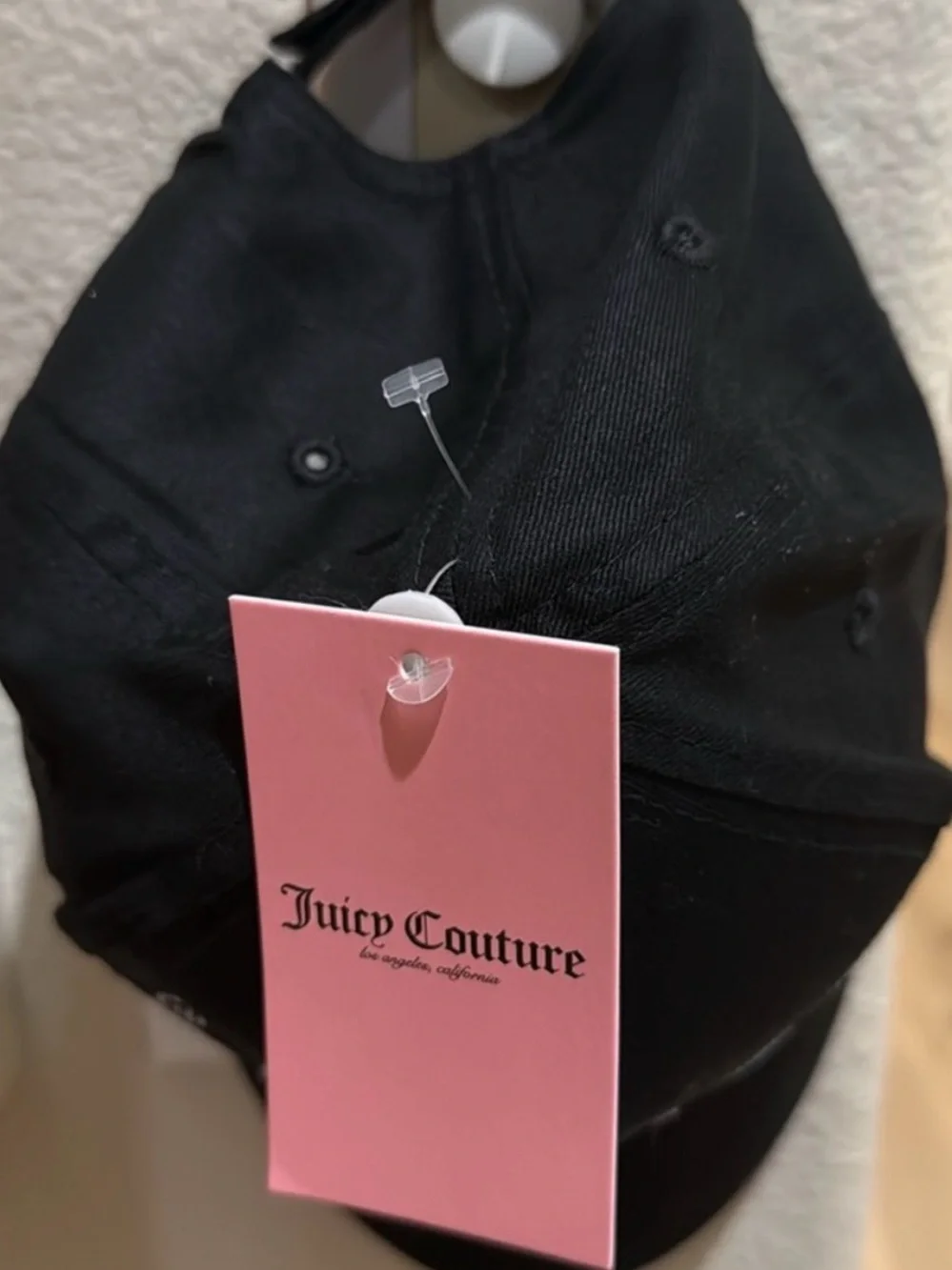 Juicy Couture Black Crystal Logo Cap NWT
